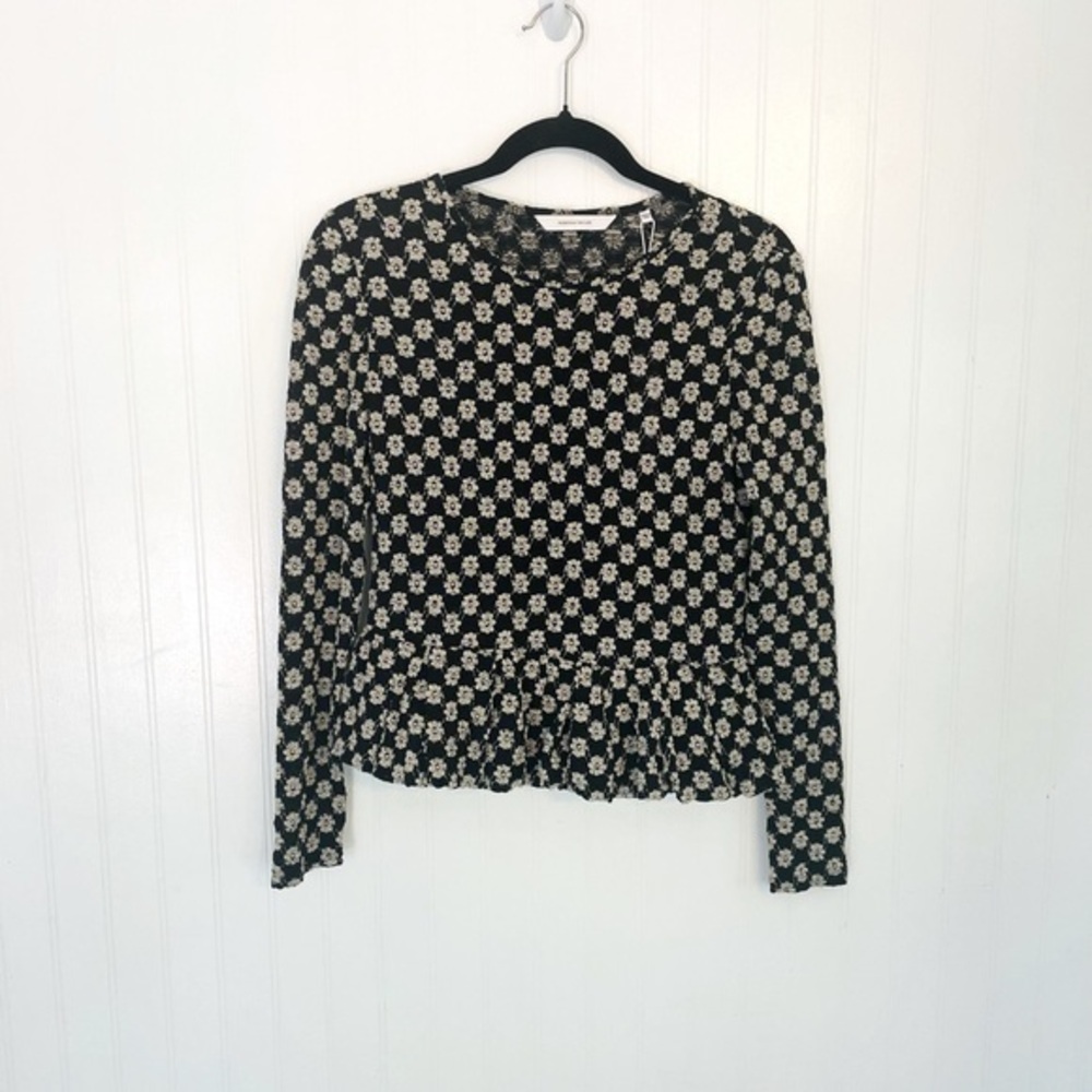 NWT Rebecca Taylor lace peplum top - Small